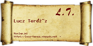 Lucz Teréz névjegykártya